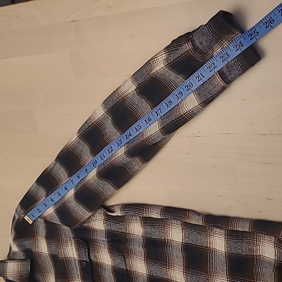 Like New H&M L.O.G.G Brown/Blue/Cream Plaid Flannel 100% Cotton - Picture 5 of 10